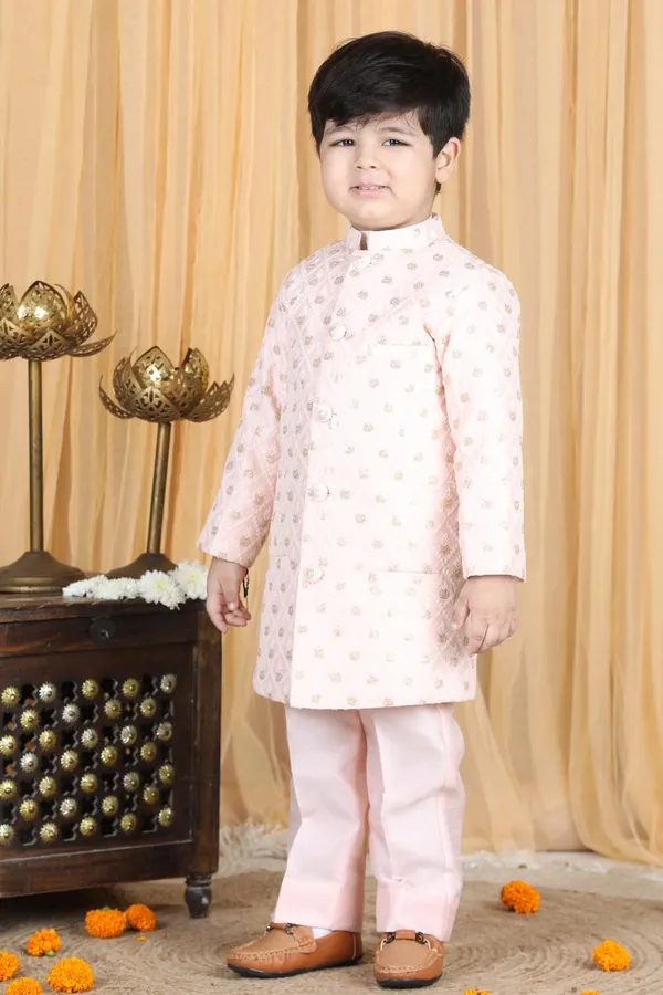 Sherwani_With_Slim_Fit_Pajama_Peach