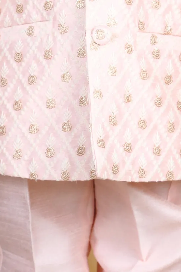 Sherwani_With_Slim_Fit_Pajama_Peach