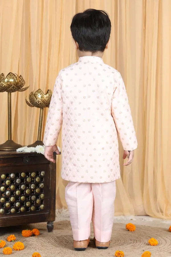 Sherwani_With_Slim_Fit_Pajama_Peach