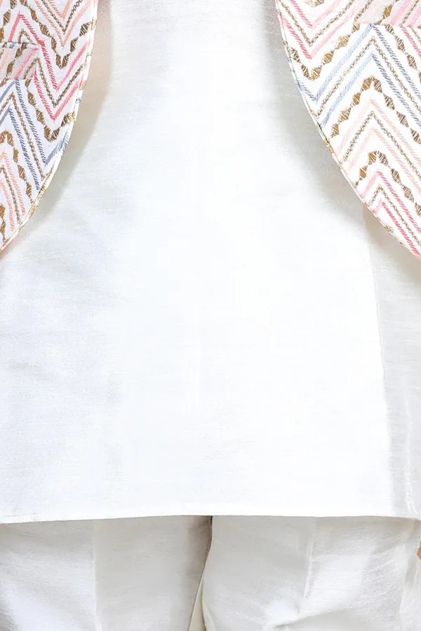 Kurta_Pajama_With_Open_Coat_White