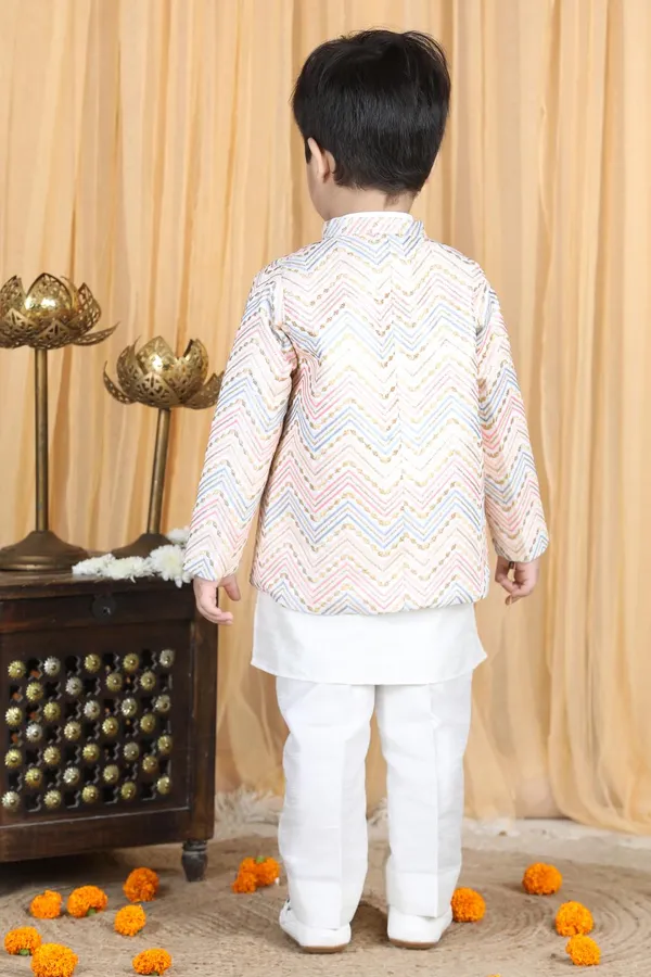 Kurta_Pajama_With_Open_Coat_White