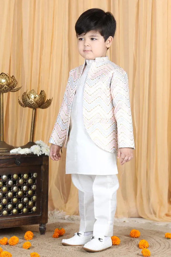 Kurta_Pajama_With_Open_Coat_White