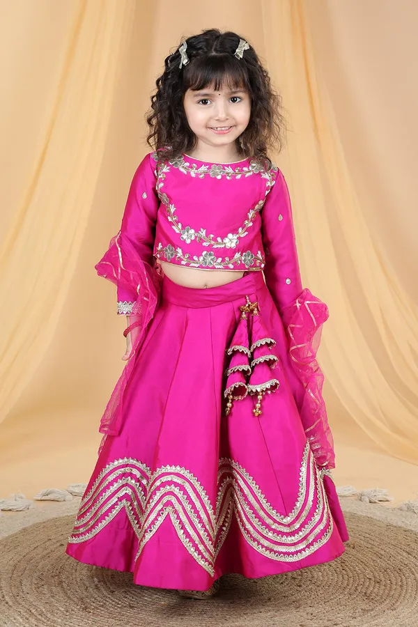 Lehenga_With_Embroidered_Blouse_Hot_Pink