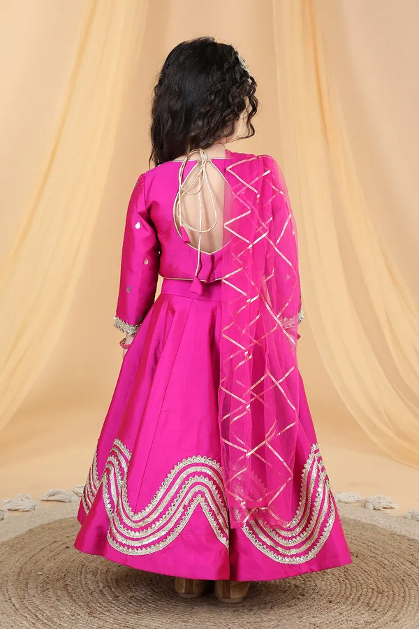 Lehenga_With_Embroidered_Blouse_Hot_Pink