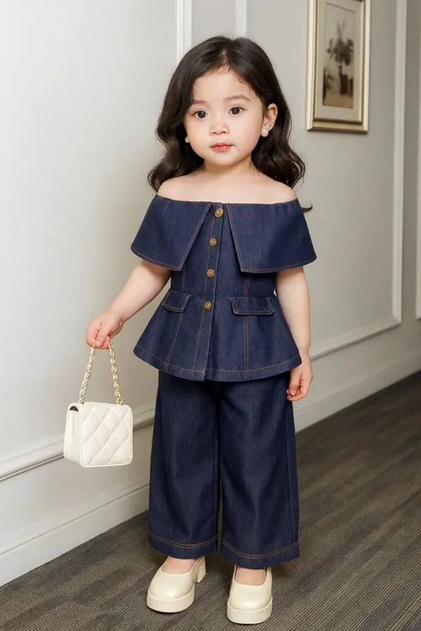 Denim_Top_With_Straight_Pant_Blue