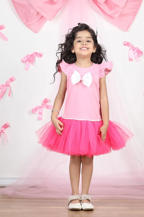 Pink_Dress_With_Bow_N_Net_Pink