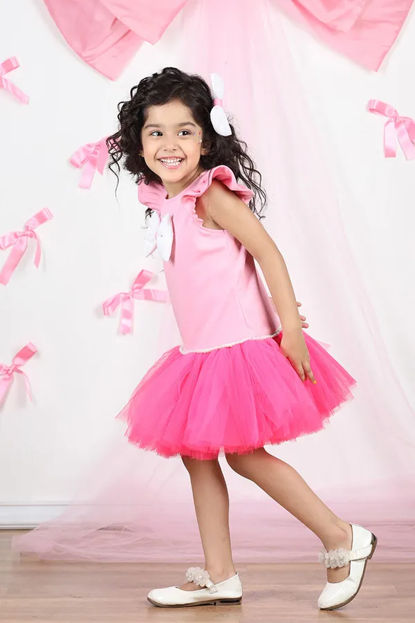 Pink_Dress_With_Bow_N_Net_Pink