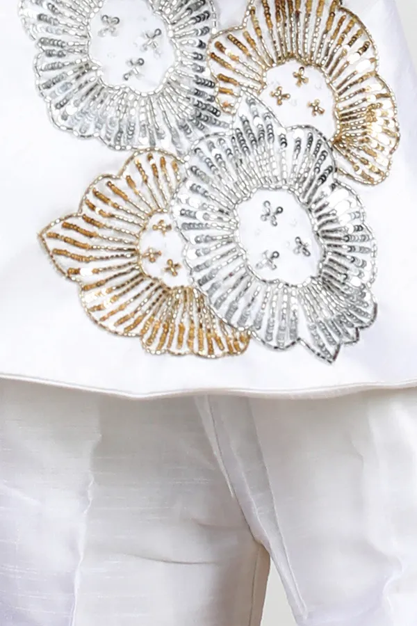 White_Coat_Style_Top_With_Sequence_Embroidery_White