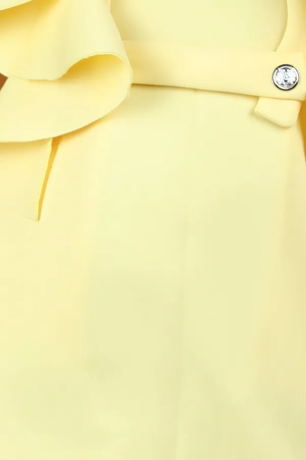 A_Line_Dress_Embllished_With_Wavy_Flaps_Yellow