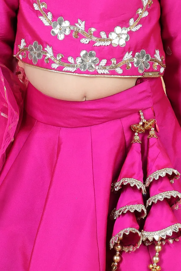 Lehenga_With_Embroidered_Blouse_Hot_Pink