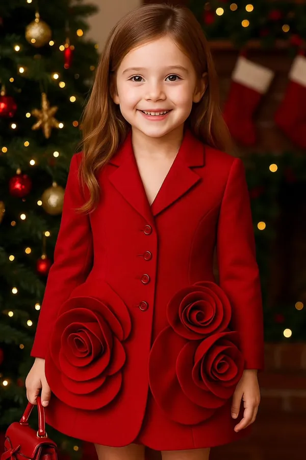 Red_Coat_Dress_With_3d_Flowers_Red