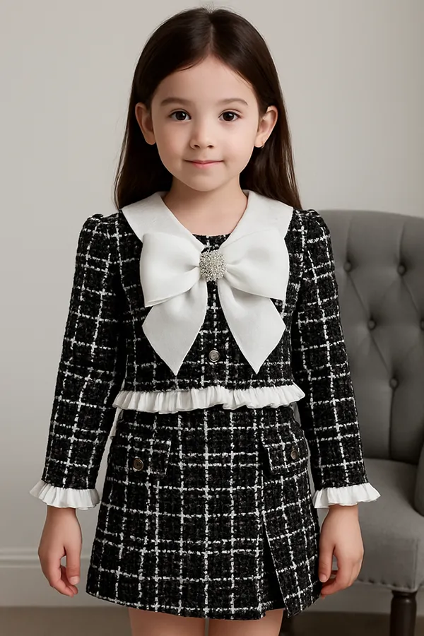 Black_Coat_N_Skirt_With_Embellished_Bow_Black