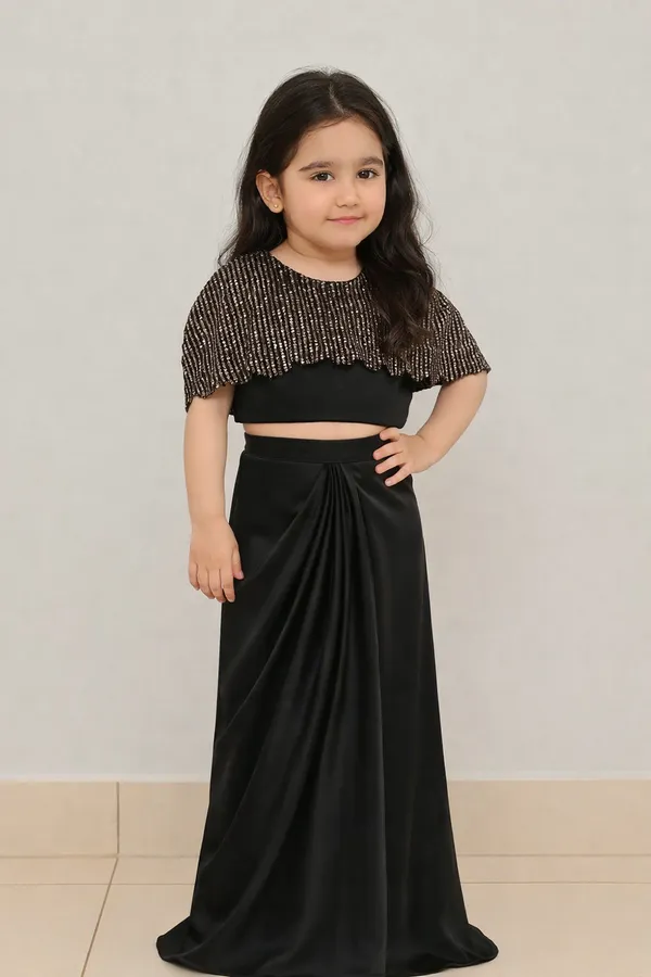 Sequence_Cape_With_Drape_Skirt_Black