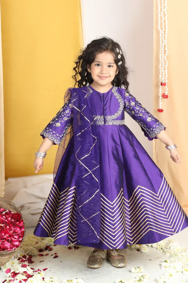 Zari_N_Seqeunce_Work_On_Yoke_With_Gotta_Detailing_Purple