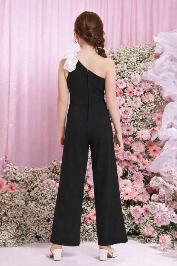 Black_Jumpsuit_With_Flower_Detailing_Black