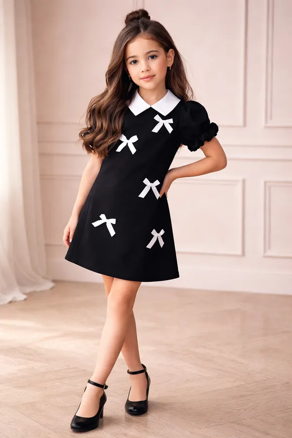 Black_Western_Dress_With_Bow_Detailing_Black
