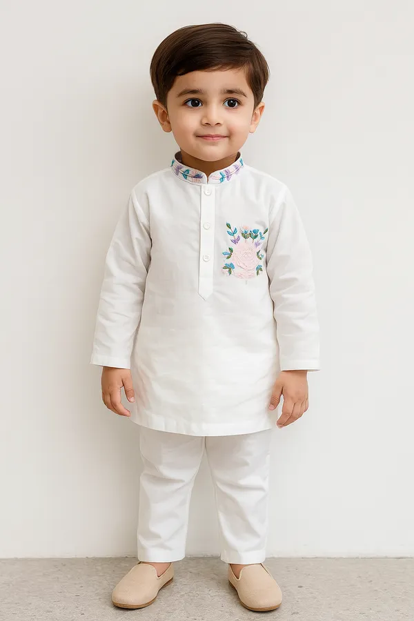 Standing_Collar_With_Pocket_Hand_Embroidery_White
