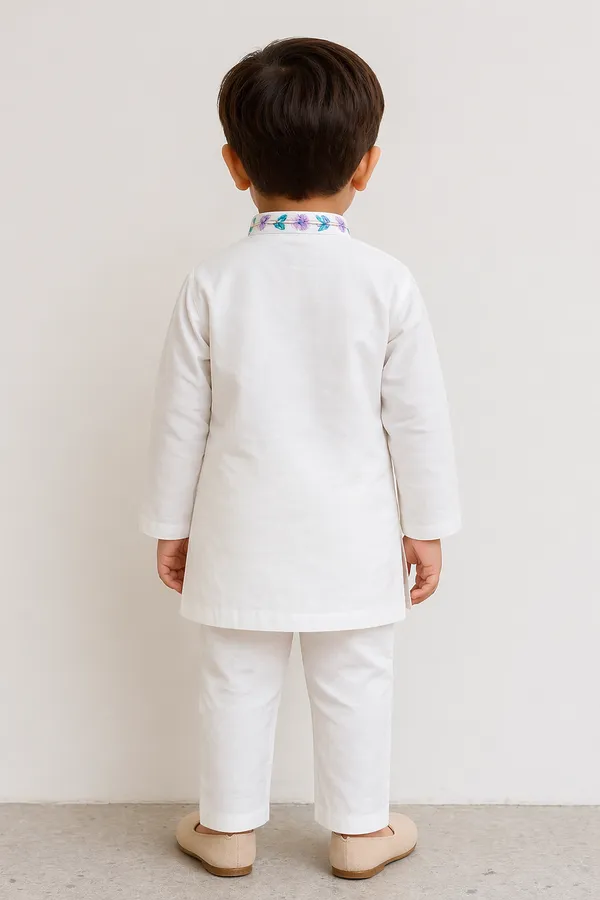 Standing_Collar_With_Pocket_Hand_Embroidery_White