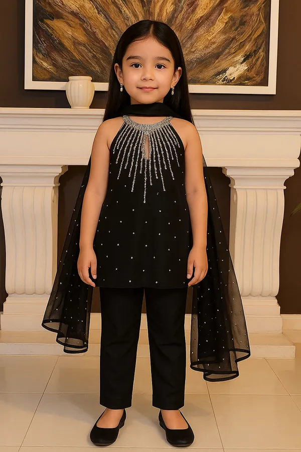 Halter_Suit_With_Stone_Work_N_Duppatta_Black