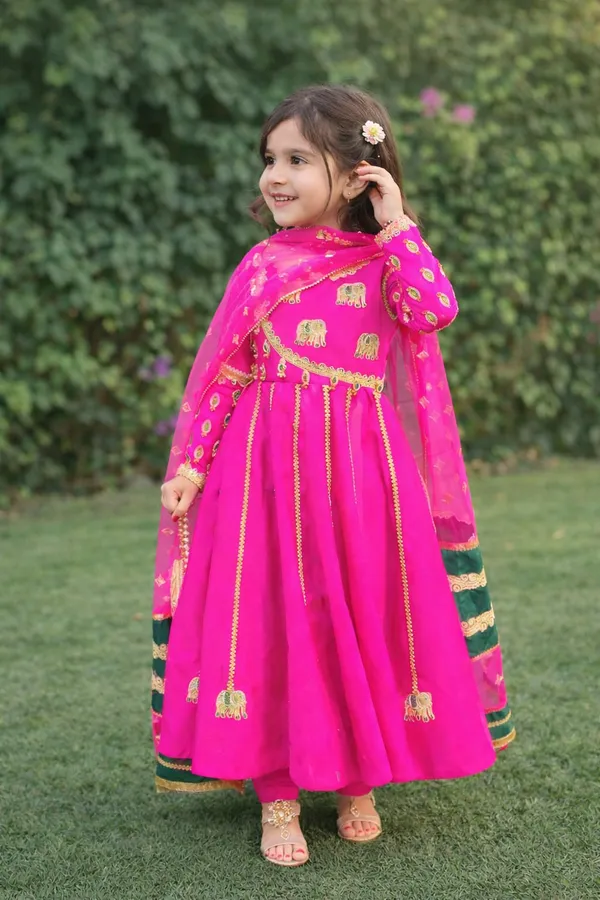 Anarkali_Suit_With_Bottom_N_Chunni_All_Hand_Embroidery_Hot_Pink