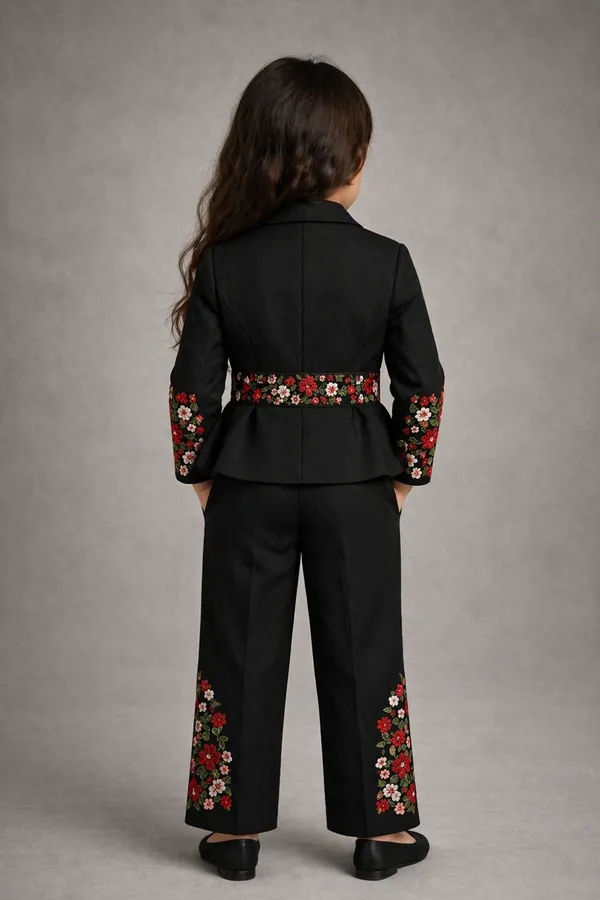 Thread_Embroidery_Three_Piece_Set_With_Belt_Black