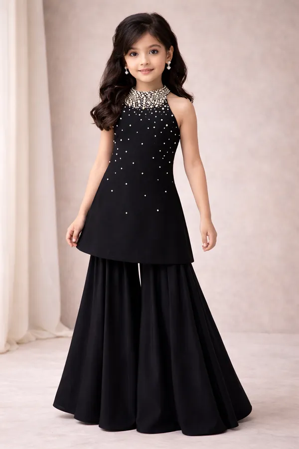 Halter_Style_Suit_With_Gharara_N_Pearl_Embroidery_Black