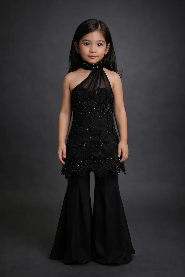 Black_Embellished_Suit_With_Halter_Neck_Suit_And_Gharara_Black