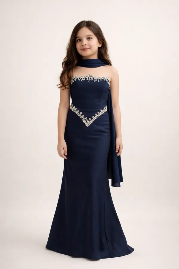 Elegant_Fitted_Gown_With_Delicate_Embelishment_And_A_Flowy_Scarf_Detail_Royal_Blue