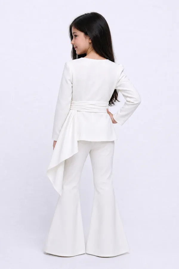 Coord_Set_With_Stone_Embroidery_And_Bow_Detailing_White