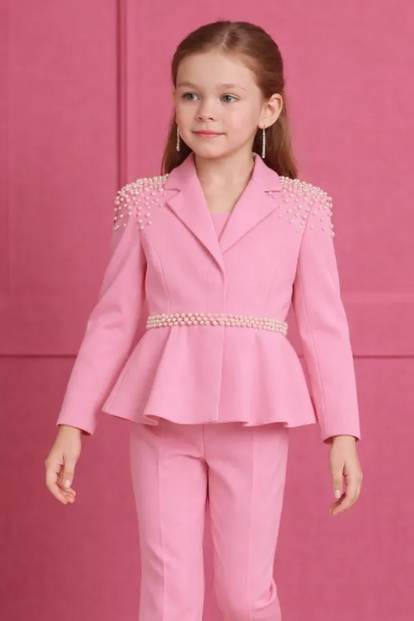 Coord_Set_With_Pearl_Embroidery_N_Embelished_Belt_Pink