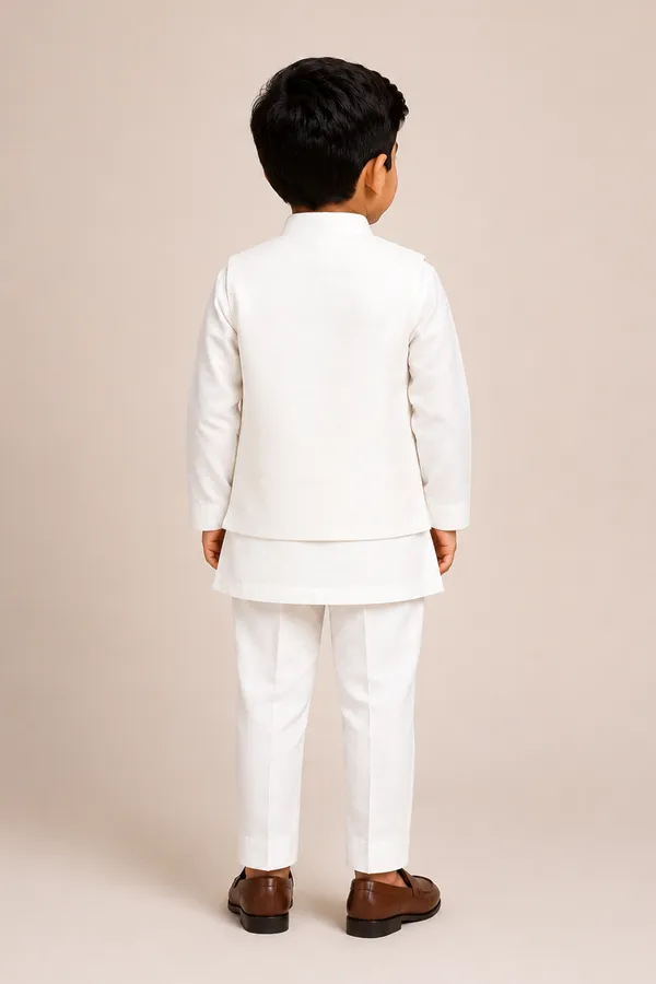 Boys_Kurta_Pajama_With_Handcrafted_Embroidery_Jacket_White