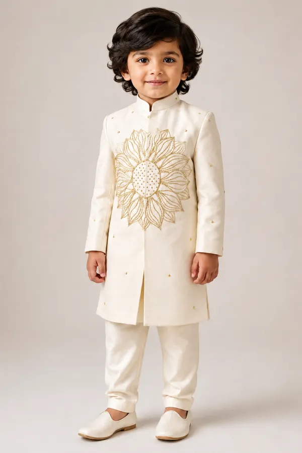 Boys_Ajkan_With_Handcrafted_Floral_Detailing_Off_White
