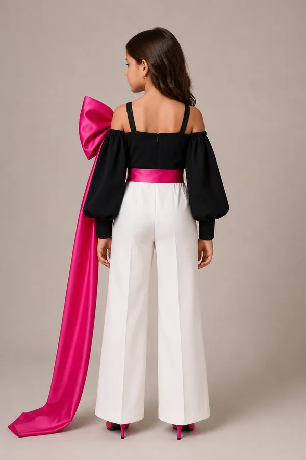 Black_Cold_Shoulder_Jumpsuit_With_And_Detachable_Oversized_Fuchsia_Statement_Bow_Black_N_White