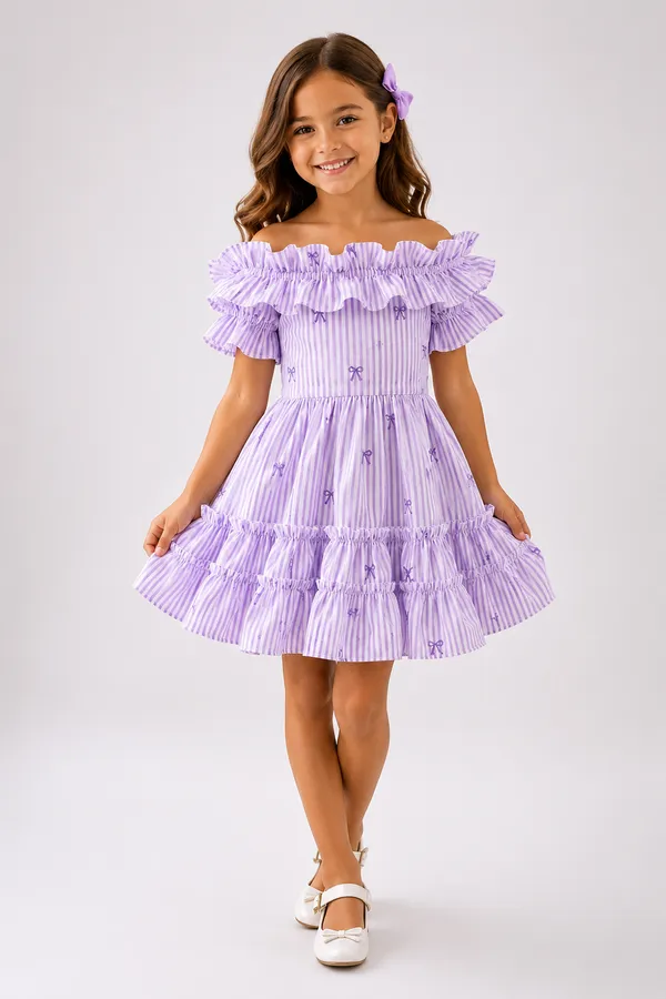 Lilac_Off_Shoulder_Striped_Dress_With_Ruffle_Detailing_Lilac_Print