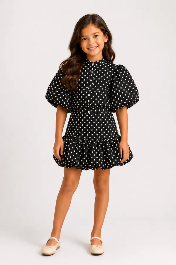 Polka_Dot_Top_Paired_With_A_Matching_Bubble_Skirt_Polka_Dot_Print