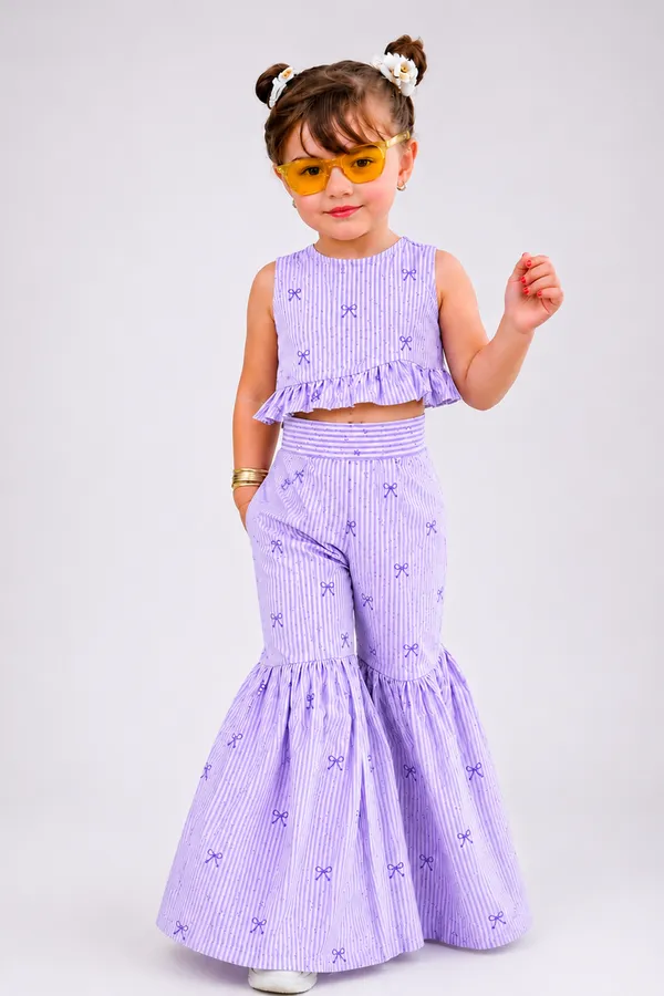 Lilac_Striped_Top_Paired_With_Matching_Flared_Pants_Striped_Lilac_Print