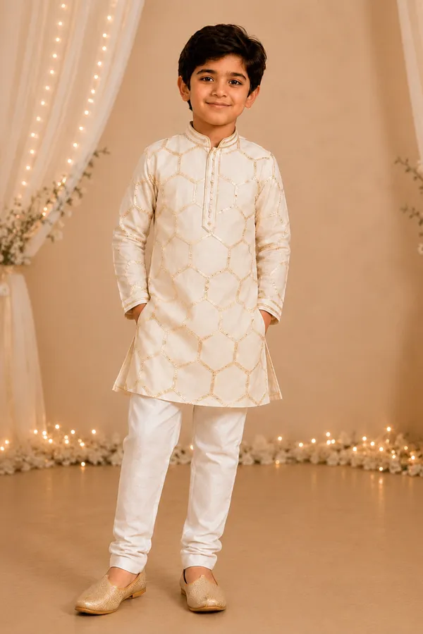 Ivory_Kurta_Set_Detailed_With_Delicate_Gold_Gota_Off_White
