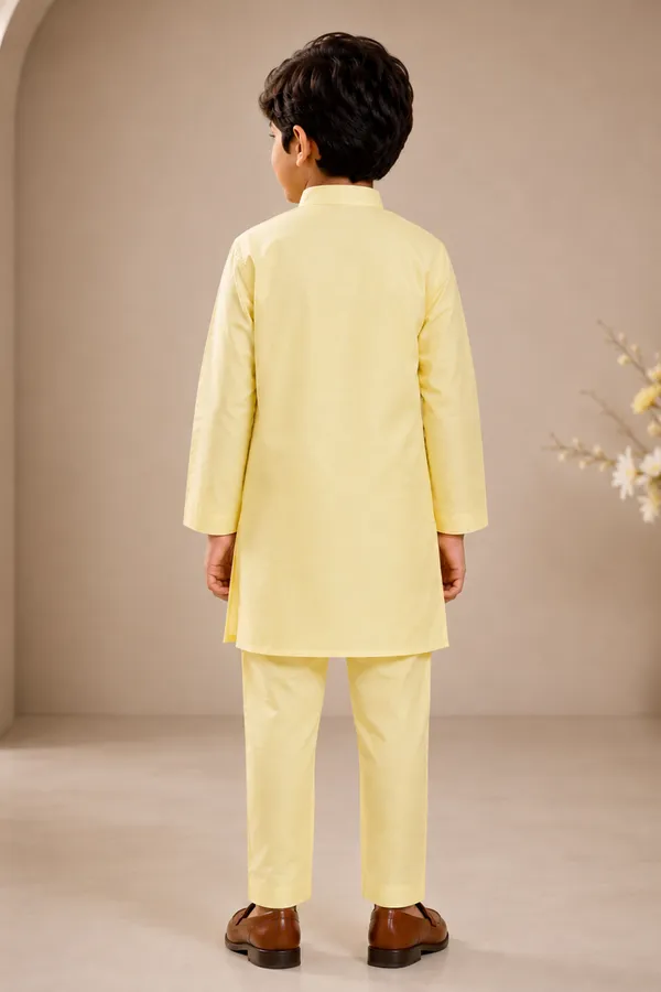 Sunshine_Yellow_Kurta_Paired_With_Pants_Butter_Yellow