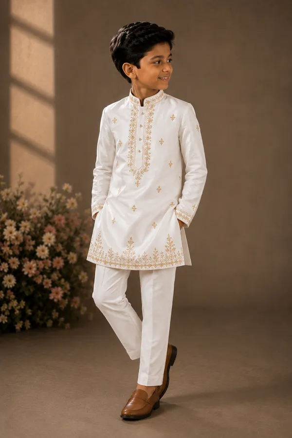 Zari_Embroidered_Kurta_Set_Off_White