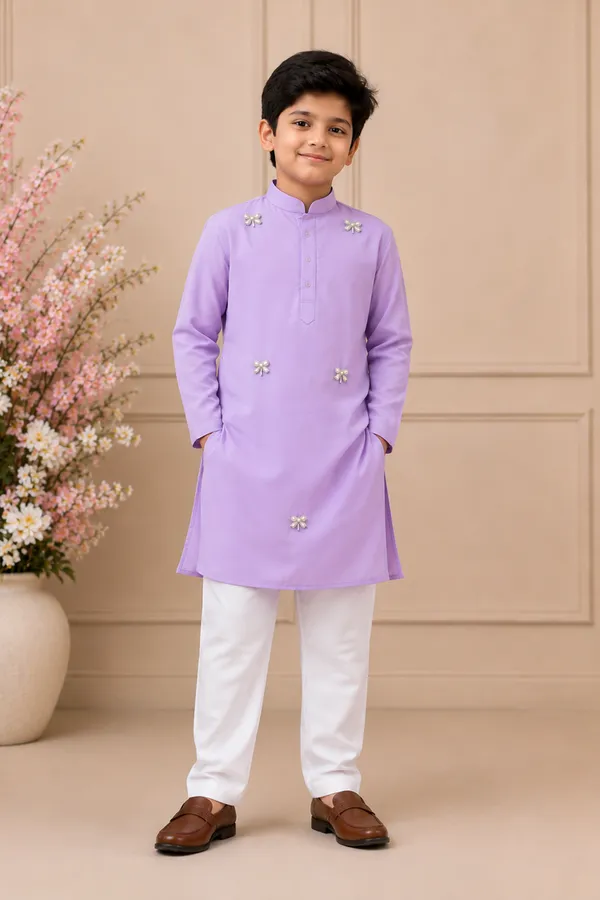 Elegant_Kurta_With_Delicate_Pearl_Bow_Motifs_Lilac