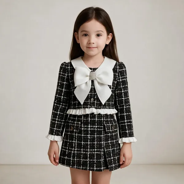 Black_Coat_N_Skirt_With_Embellished_Bow_Black