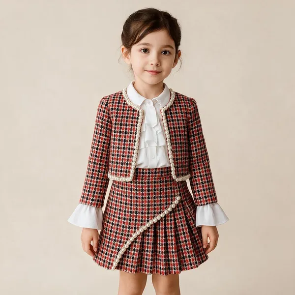 Red_Black_Coat_N_Skirt_With_Pleats_And_Pearl_Detailing_Red_Black