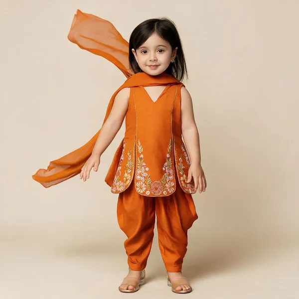 Girls_Suit_With_Salwar_And_Thread_Emnroidery_Orange