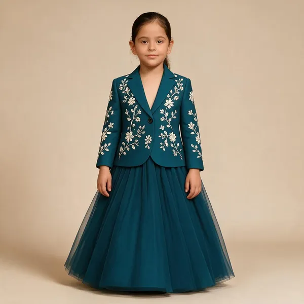Coat_Top_With_Skirt_Blue