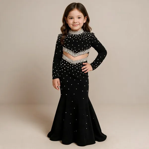Black_Blouse_With_Fish_Cut_Style_Pearl_Hand_Embroidery_Black