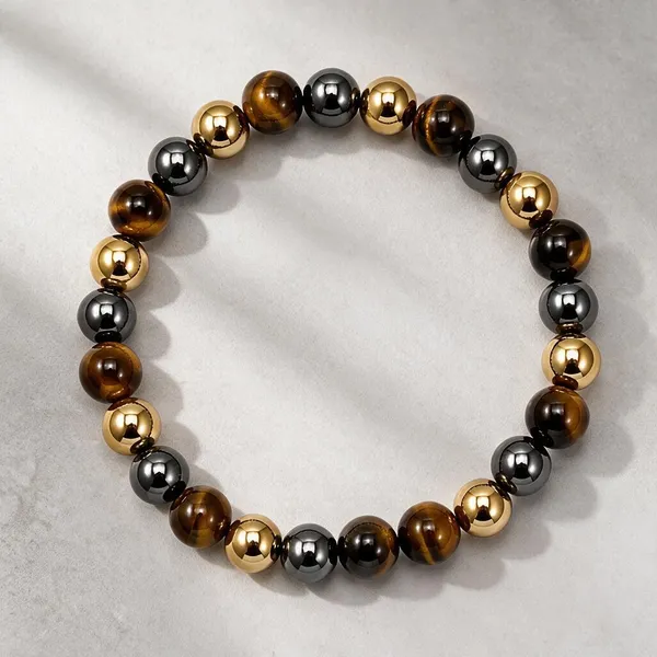Tiger_Eye_Power_&_Protection_Bracelet_-_Tiger_Eye_+_Hematite_+_Gold-Tone_Hematite/Metal_Beads