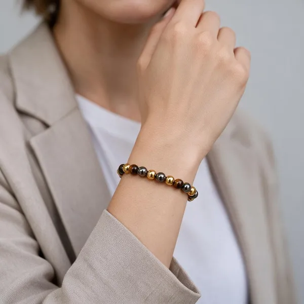 Tiger_Eye_Power_&_Protection_Bracelet_-_Tiger_Eye_+_Hematite_+_Gold-Tone_Hematite/Metal_Beads
