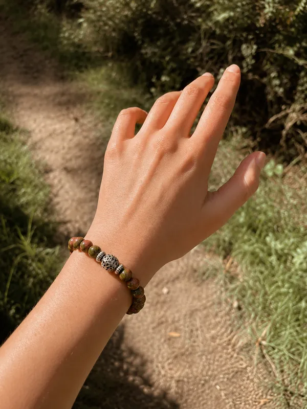 Unakite_Balance_&_Growth_Bracelet_-_Unakite_Jasper
