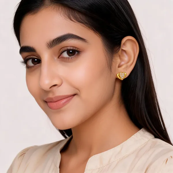 Gold_Brass_Stud_Earrings_For_Women