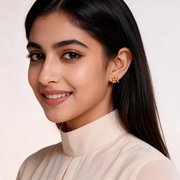 Gold_Brass_Stud_Earrings_For_Women